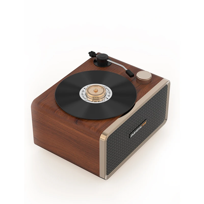 C1 60W Vinyl Record Player Style Speaker 2 In-1 Portable Speakers With Aroma Diffuser For Home Office Decor