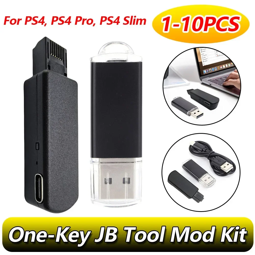 

One-Key JB Tool Mod Set USB-ключ с комплектом кабелей Ethernet Type-C USB-адаптер JB для PS4/PS4 Pro/PS4 Slim FW 9.0-11.0 System
