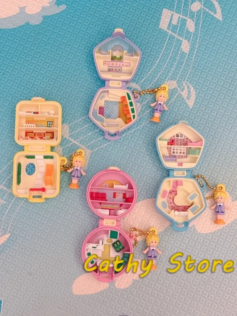 Auf Lager Polly Pocket Treasure Box Charm Nachdruck Action Figur Modell Nette Pendent Desktop Decoratoion Sammlung Spielzeug Geschenk