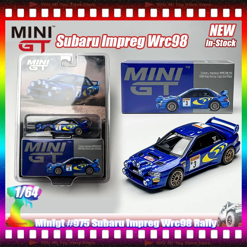 

В наличии Minigt 1:64 Subaru Impreza Wrc98 раллийная имитация сплава литая модель автомобиля индивидуальная Коллекционная миниатюрная игрушка в подарок