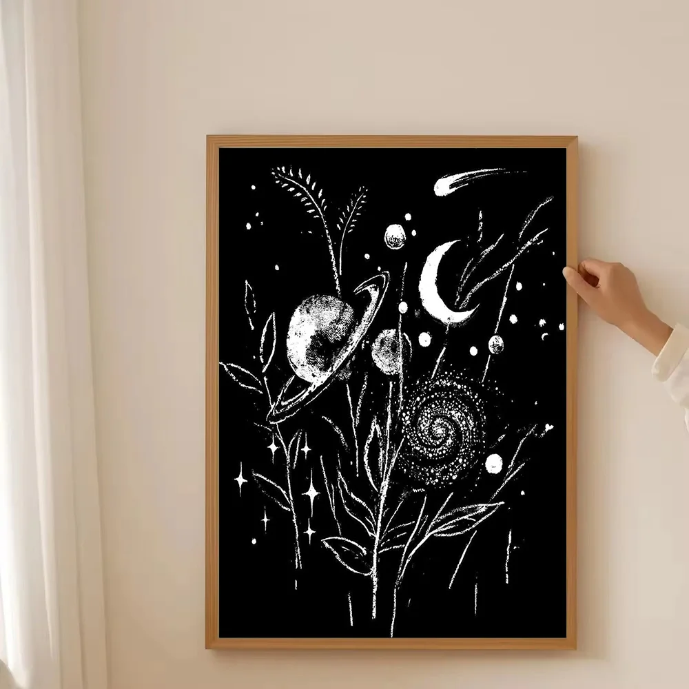 السماوية قماش جدار الفن غالاكسي طباعة الفضاء ديكور سديم اللوحة علم الفلك المشارك ديكور غرفة نوم ديكور المنزل الحديث الفني Gif #3