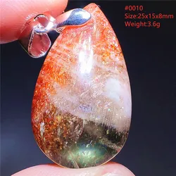 Natural Orange Sunstone Gold Strawberry Quartz Green Beryl Heliolite Pendant Arusha Women Men Water Drop Necklace Jewelry AAAAAA