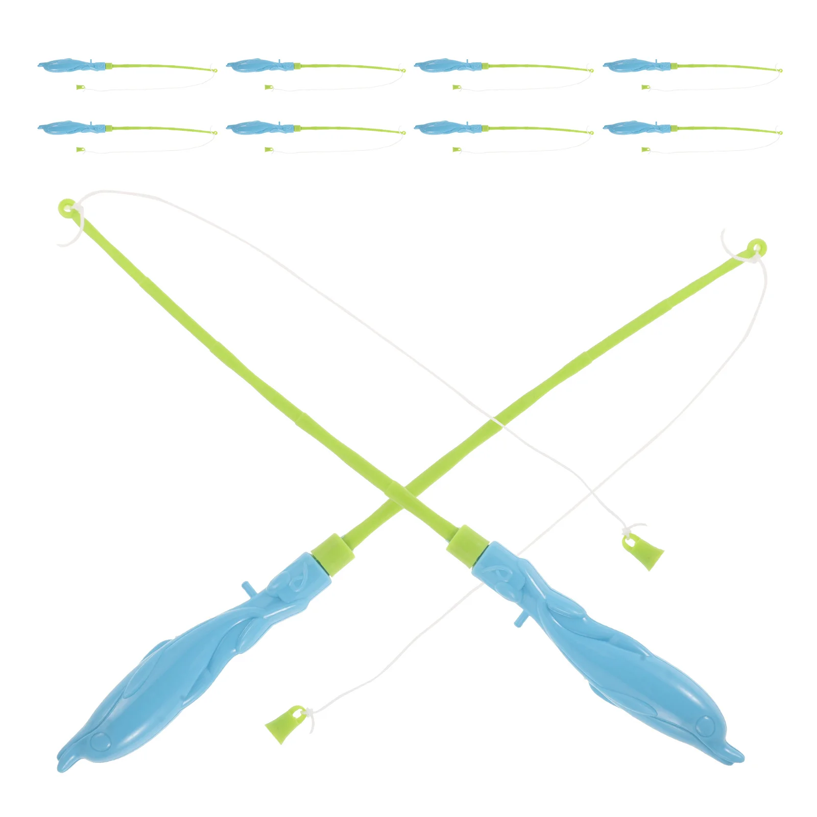 

10 Pcs Children's Fishing Rod Kid Magnetic Rods Pole Toy Games Toys Take Bath Baby