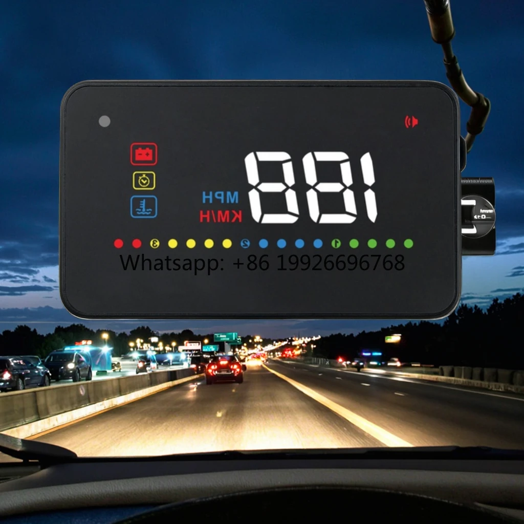 

2026 New Hot Sale 3.5inch A200 Auto Diagnostic Tool HUD Tpms Display 2 Gauge Plug & Play Car Speedometer HUD Connect Via 2