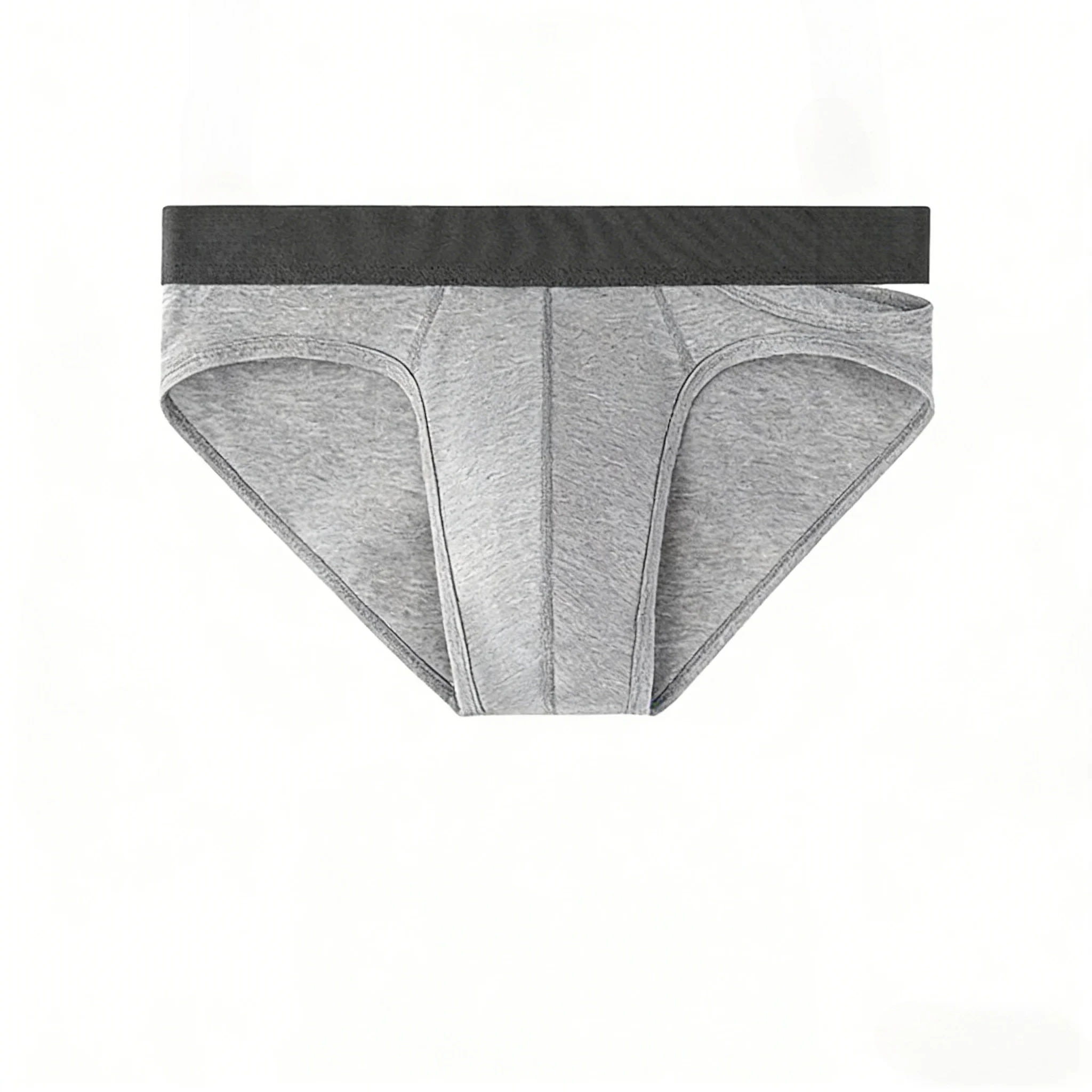

Men's Cotton Briefs, Low Waist Hollow Side Cutout Extra Large U Convex Pouch Solid Color Sexy Comfort Underwear