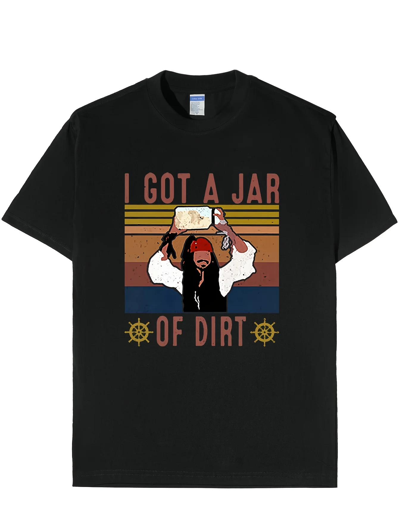 Vintage I Have a Jar of Dirt T-Shirt, Depp Supports Justice Print, Stand Up for Johnny T-Shirt338809 Funny Men'S Short Sleeve Graphic T-Shirt Collection Black PR