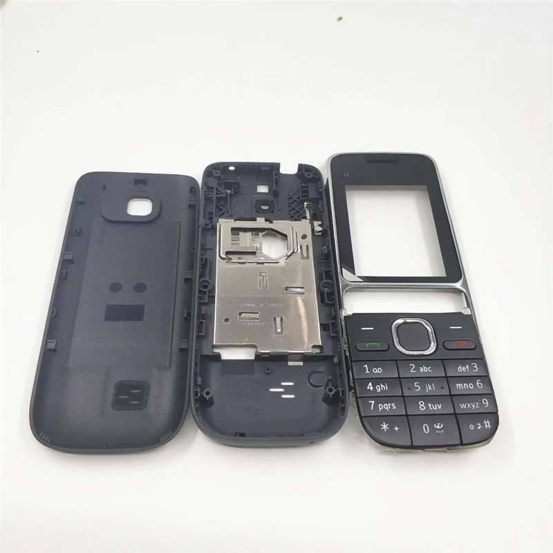 New Full Housing Case Cover For Nokia C2-01 Battery Cover Housing Case With Keyboard