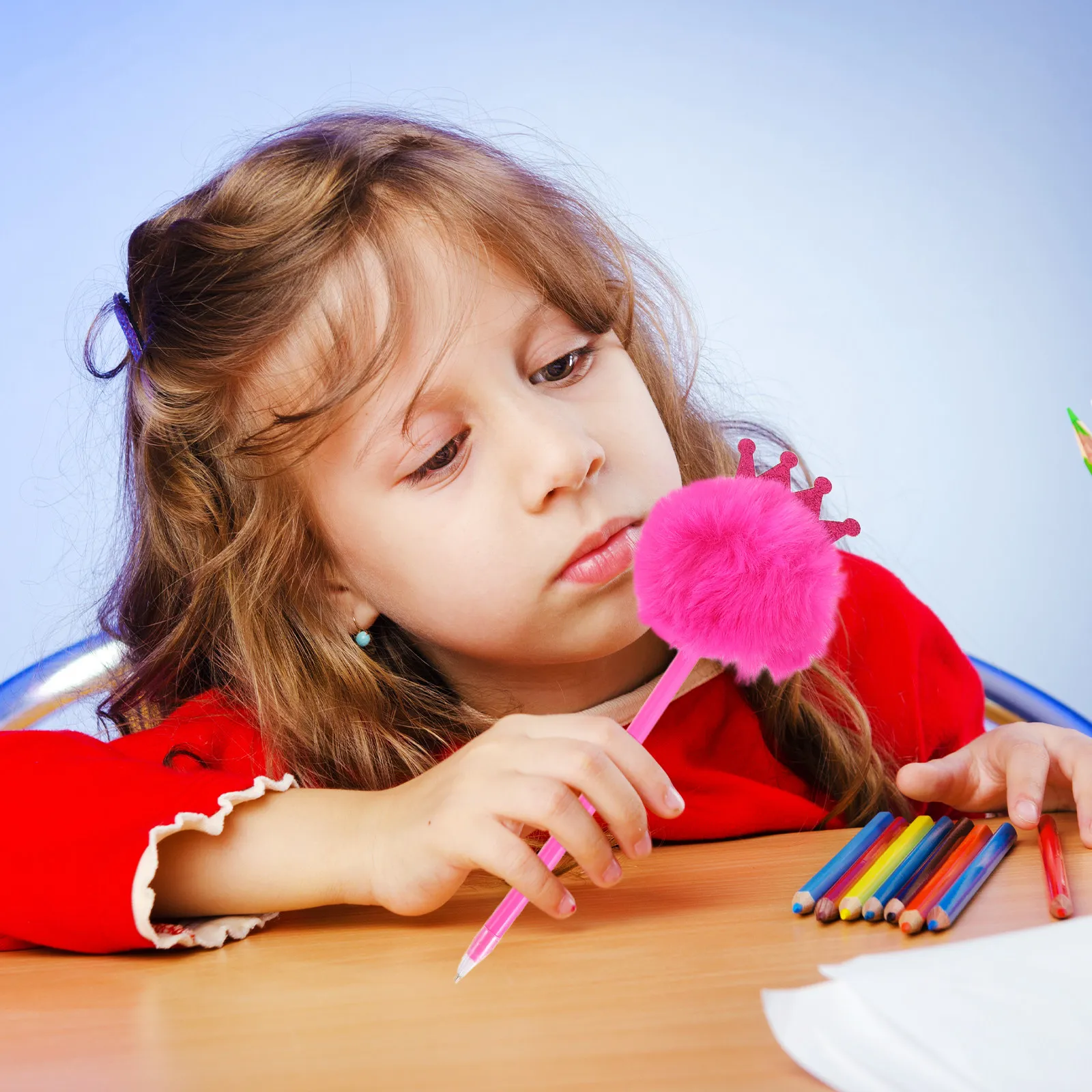 

4 шт. ручек с помпоном и короной, милые шариковые ручки для оригинального письма, канцелярские товары, наполнители для подарочных пакетов, свадебные сувениры