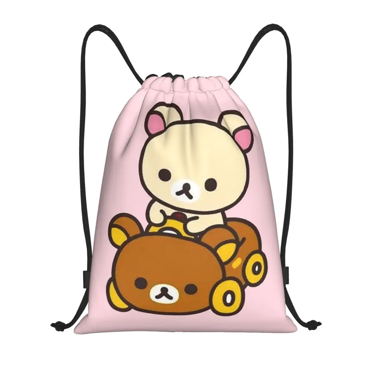 

Korilakkuma Driving A Rilakkuma Car Backpacks Portable Drawstring Bundle Pocket Storage Bag Book Bags for Man Woman Students