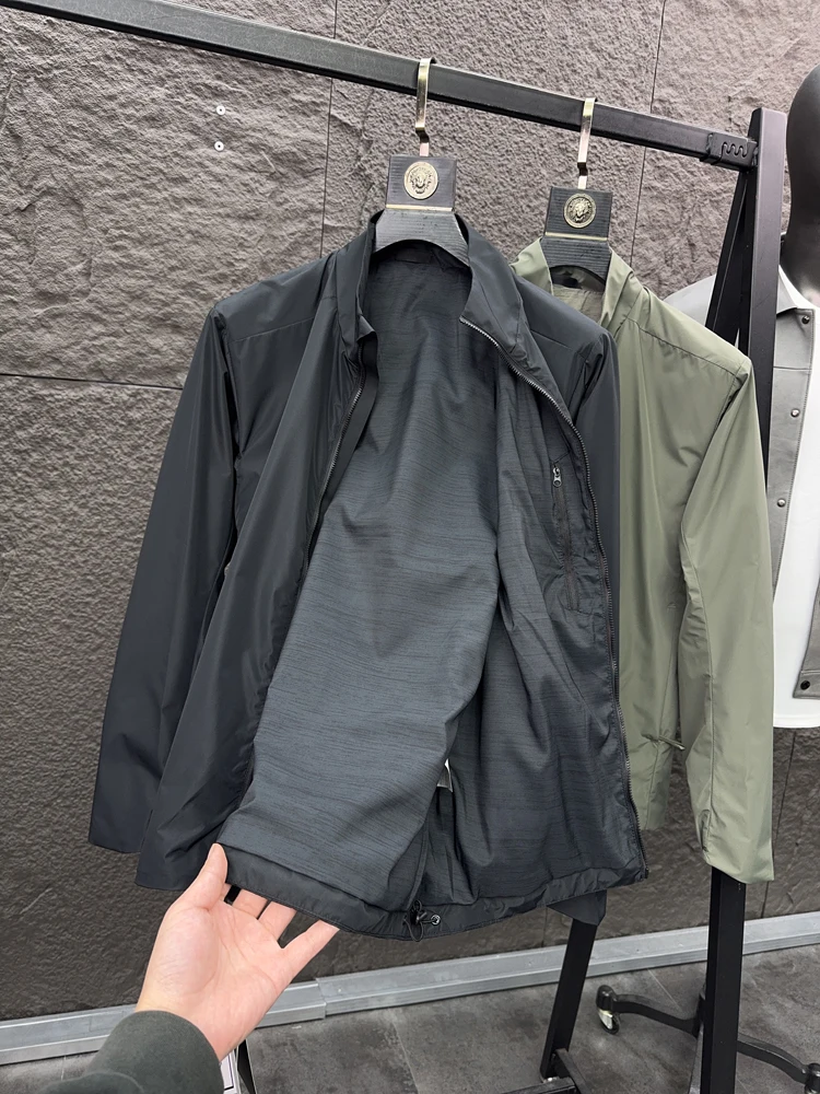 Svip Xio 3999 الرجال عادية مريحة في الهواء الطلق مقاوم للماء الربيع Jaet الوقوف صالح لون نقي الوقوف طوق Faion الحضرية Sle