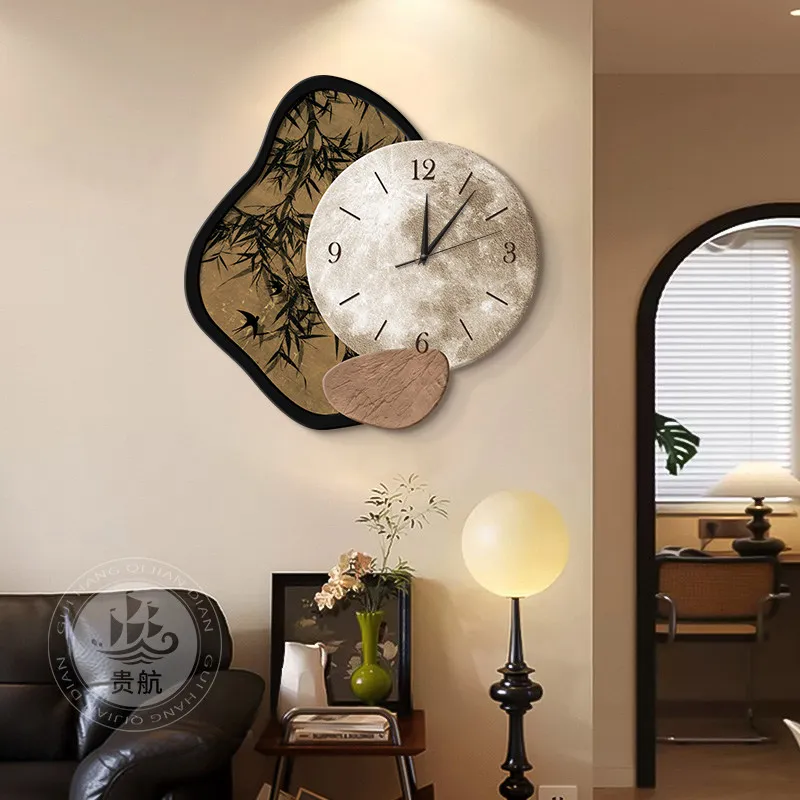 Chinese Style Luxury Wall Clocks Fashion Creative Silent Design Xenomorph Wall Watch Interior Vintage Horloge Room Decorations