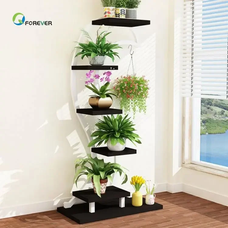 Creative Wrought Iron Multi-Layer Flower Stand Indoor Floor Plant Stand