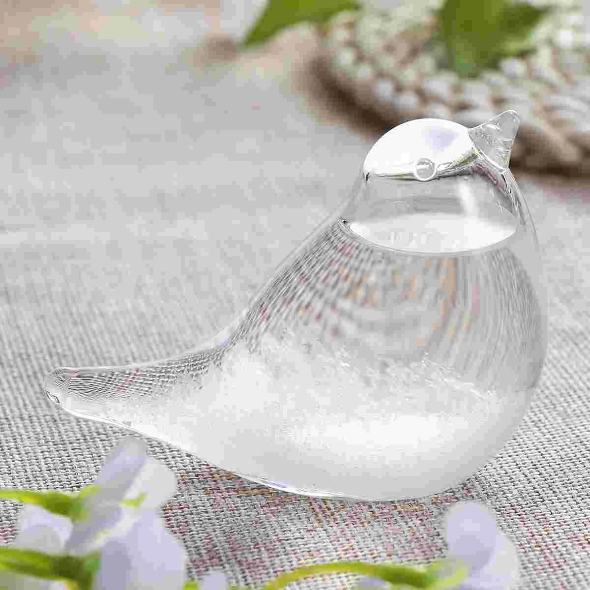 Creative Stylish Desktop Bird Shaped Storm Glass Weather Forecast Bottle Barometer Home Office Decoration Birthday Christams Gif