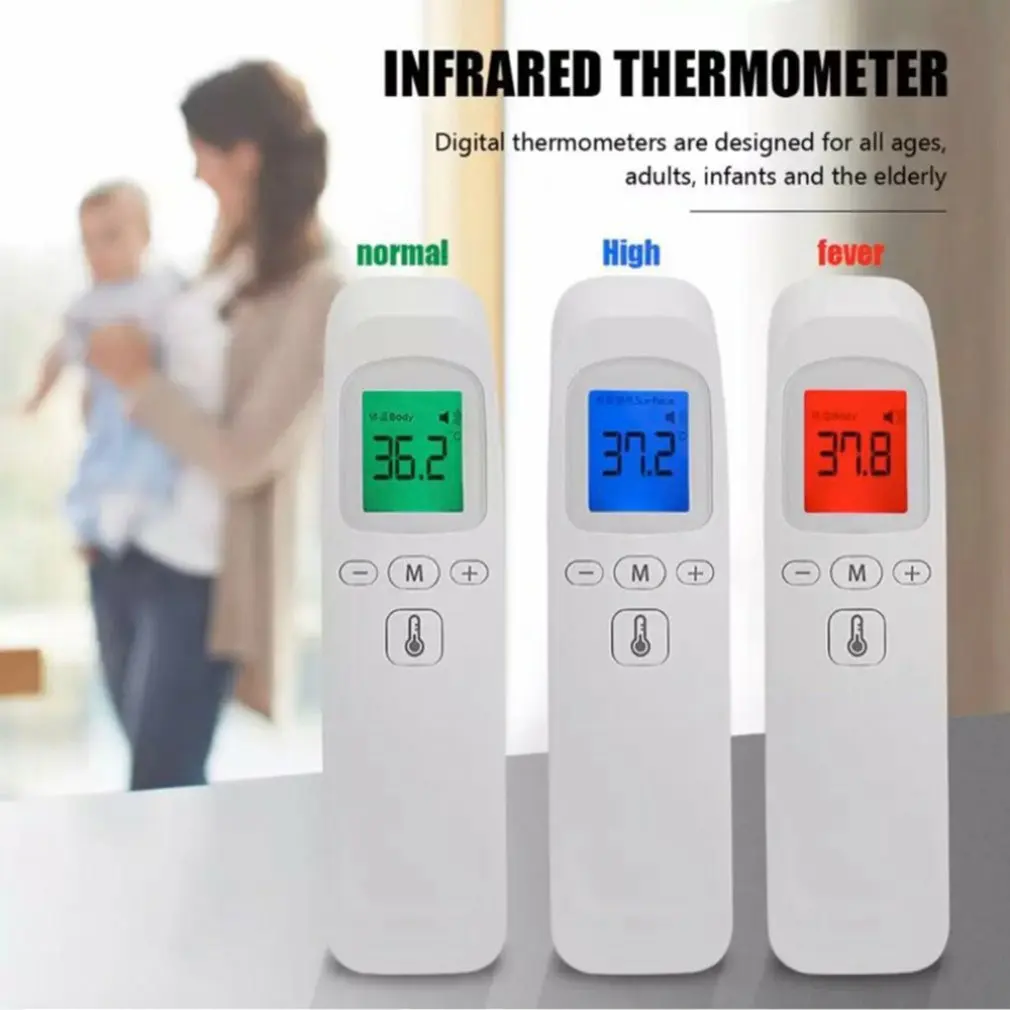 Medical Household Infrared Forehead Digital Non-contact Laser Thermometer LCD Baby Adult Fever Reminder Infant Body