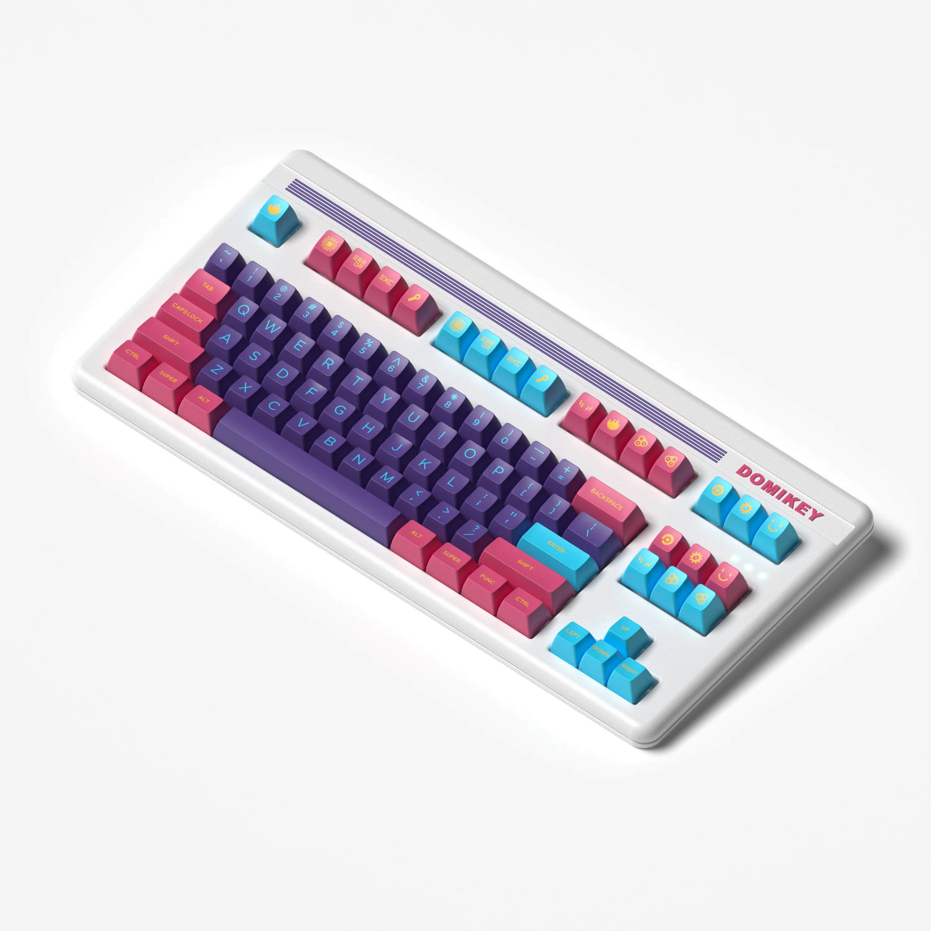 DOMIKEY SA Profile Cyberpunk Two Color Shaped Ball Cap 64 68 75 84 96 980 Customized Mechanical Keyboard Keycaps