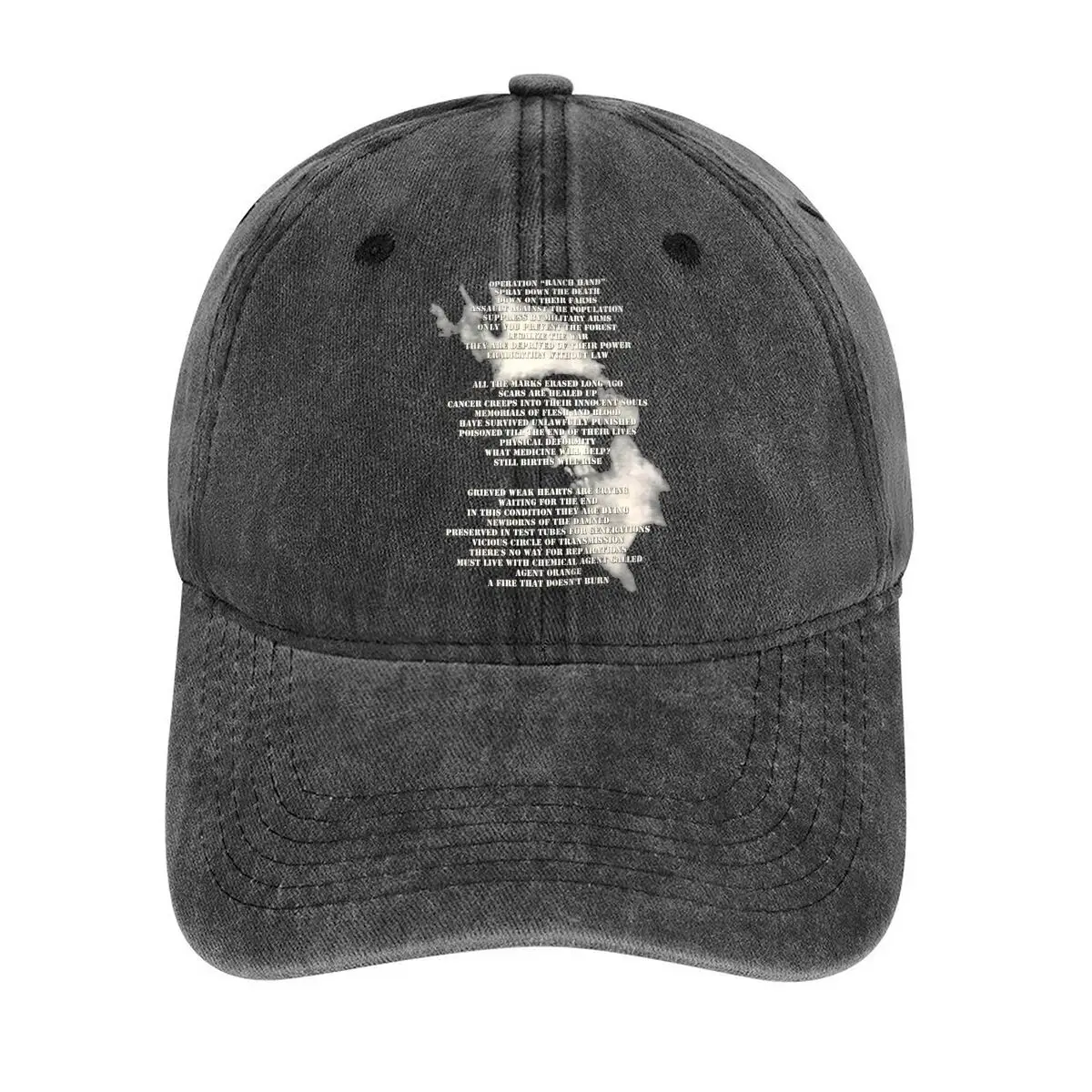 

Карта связанная с графикой и текстом в географическом стиле - и тематический дизайн. Промытая бейсболка.