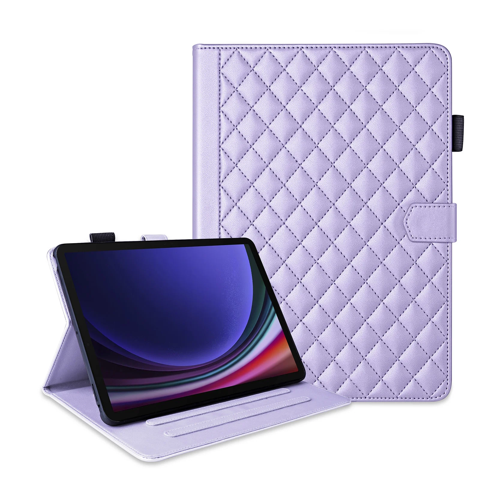 Pour Samsung Galaxy Tab S9 FE Plus Tablet Case 12.4 pouces SM-X610/X616B Silicone Soft Shell Diamond Small Fragrance Style Leat