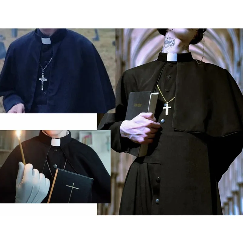 

Catholic Priest Vestments Cassock Uniform Pastor Minister Orthodox Costume gh;0