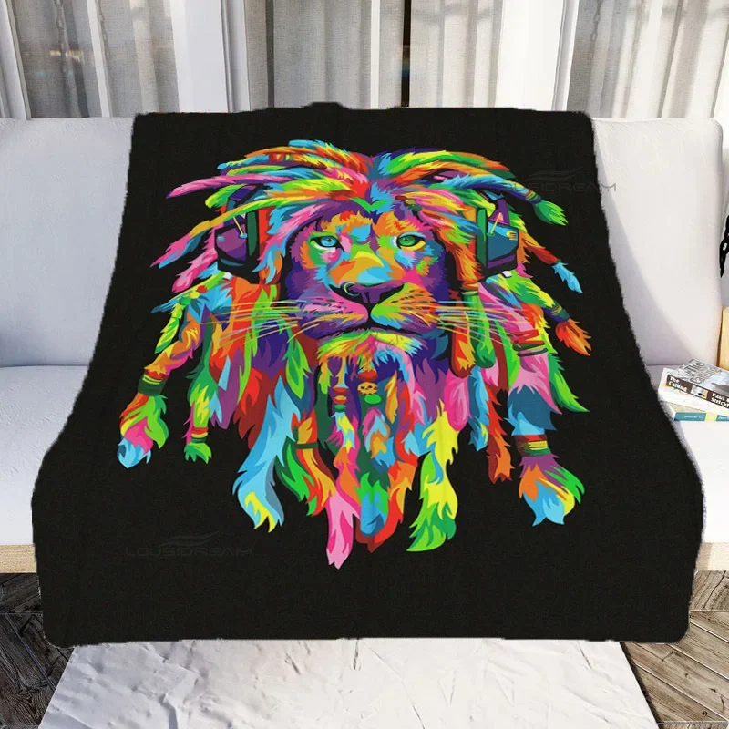 The Godfather of Reggae Bob Patterns Blanket Home Warm Flannel Blanket Cosy Lazy Couch Cover Blanket Super Soft Sheet Mattresses