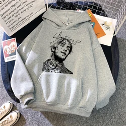 Sudadera con capucha de Lil Peep para mujer, jersey con estampado Kawaii, top de manga larga