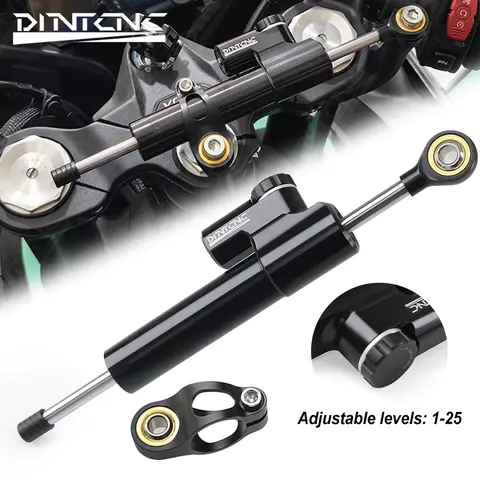 Universal Lenkungsdämpfer Stabilisator Ebene 1-25 Einstellbare Motorrad Lenker Stabile Lenkung CNC Aluminium legierung Zubehör