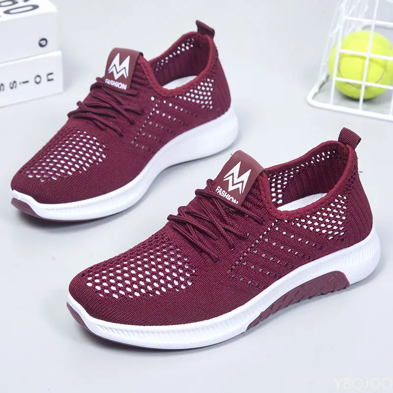 Women Flat Casual Shoes Fashion Breathable Mesh Vulcanized Shoes Women Sneakers Summer Ladies Boat Shoe Zapatos Para Mujer