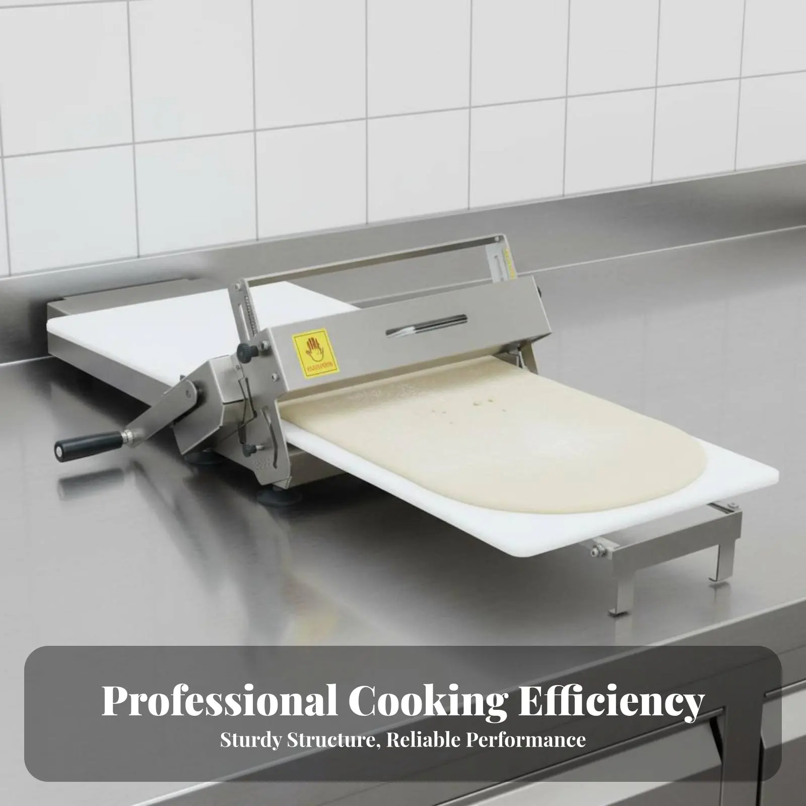 

Hand Crank Puff Pastry Machine Stainless Steel Frame Puff Pastry Laminator Manual Pastry Sheeter Space-Saving for Pastry Chefs