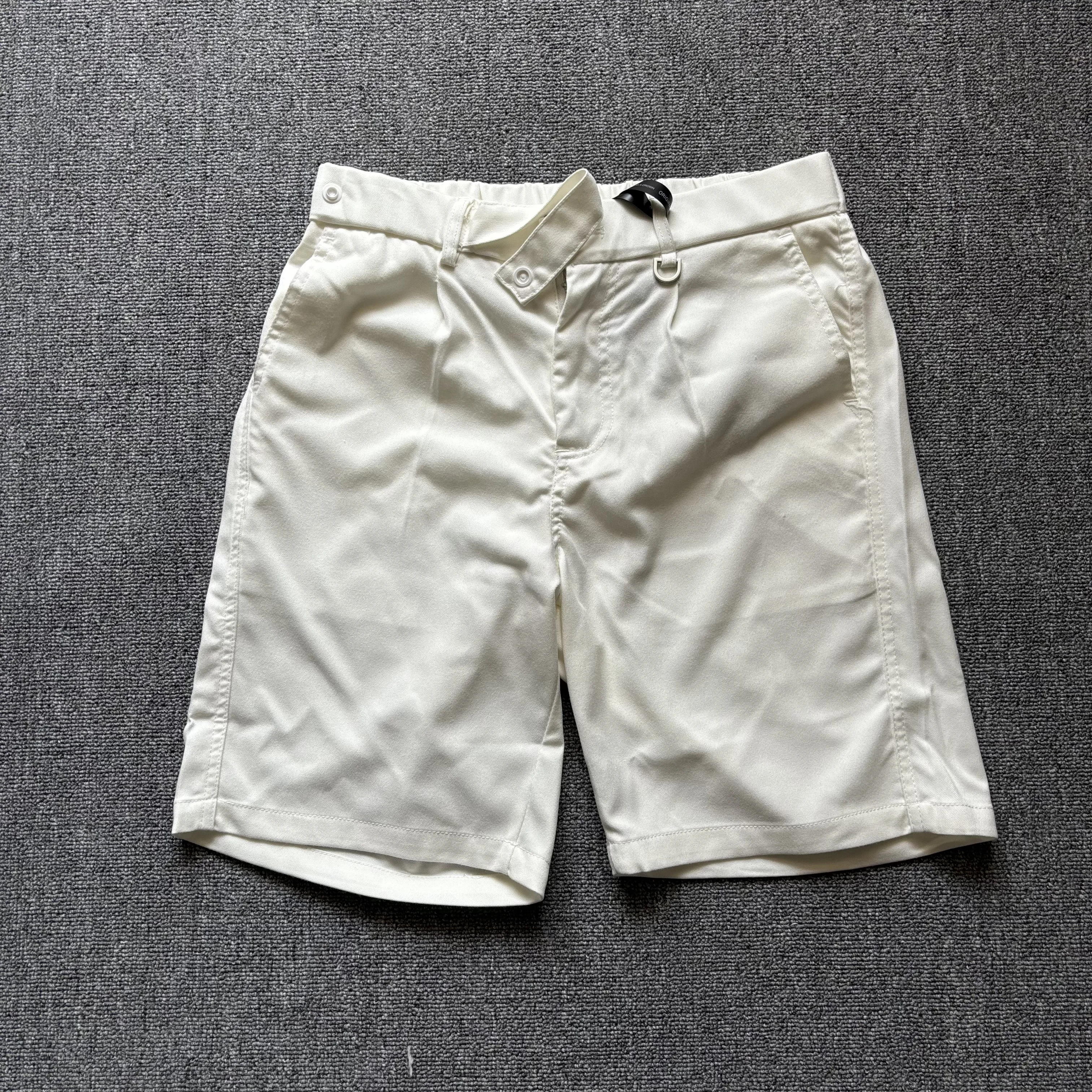 Summer cotton and linen medium pants men's retro casual pants thin linen five-quarter pants