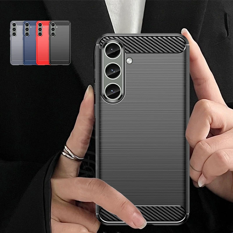 For Cover Samsung Galaxy S24 Plus Case Samsung S24 Plus Capas New Soft TPU Phone Back Bumper Cover Samsung S24 Ultra Plus Fundas