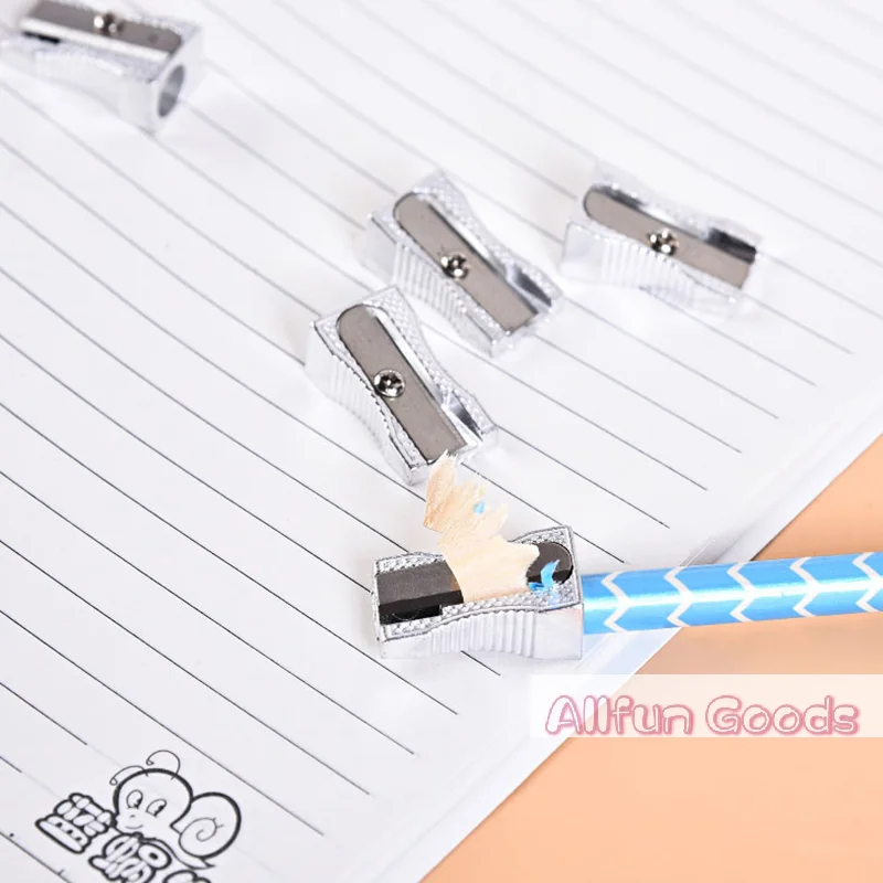 [TG835]Pencil Sharpener Bevelled Practical Stationery Single Hole Aluminum Alloy