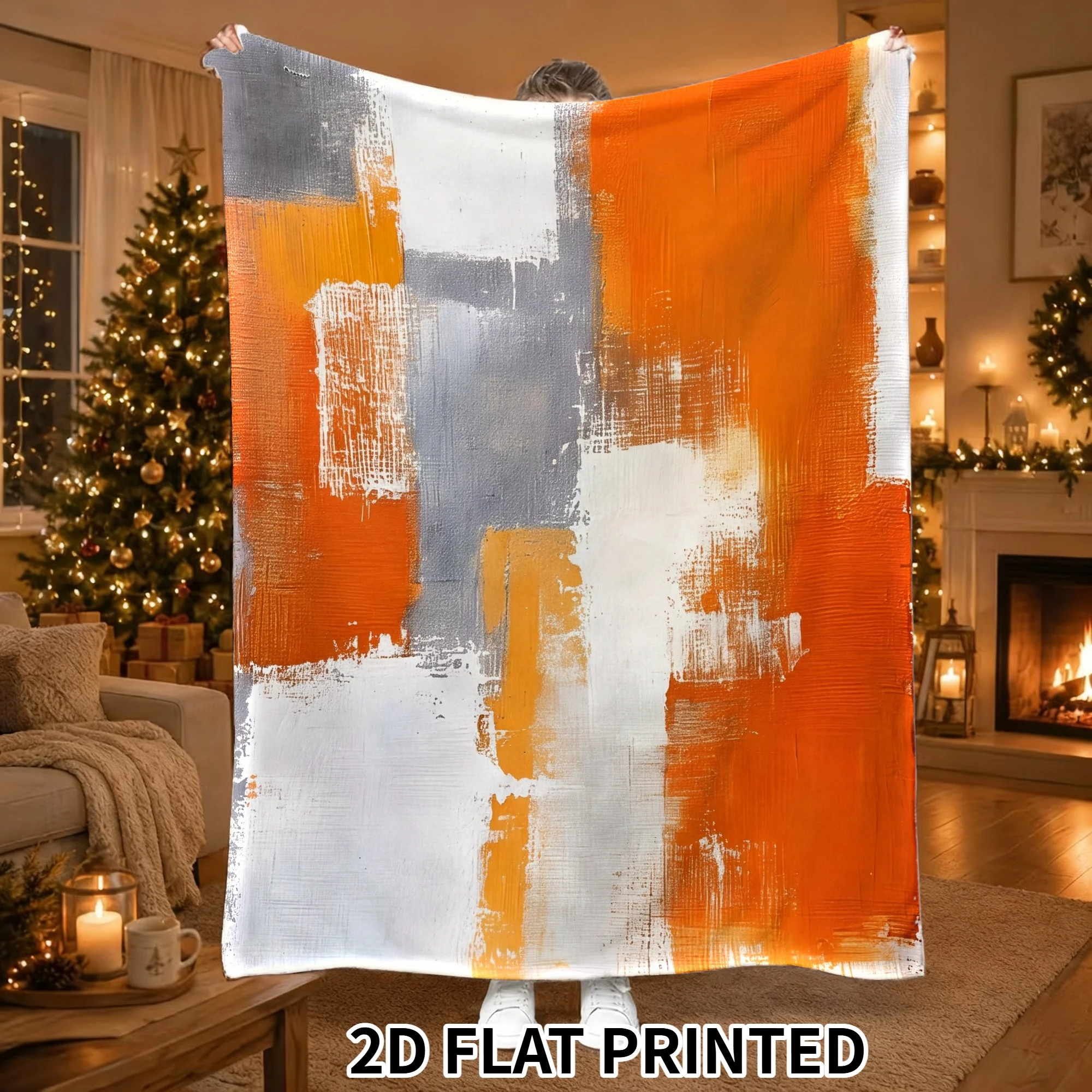 Halloween haunted house throw blanket spooky pumpkin bat dead tree full moon decorative cover for couch bedroom travel camping