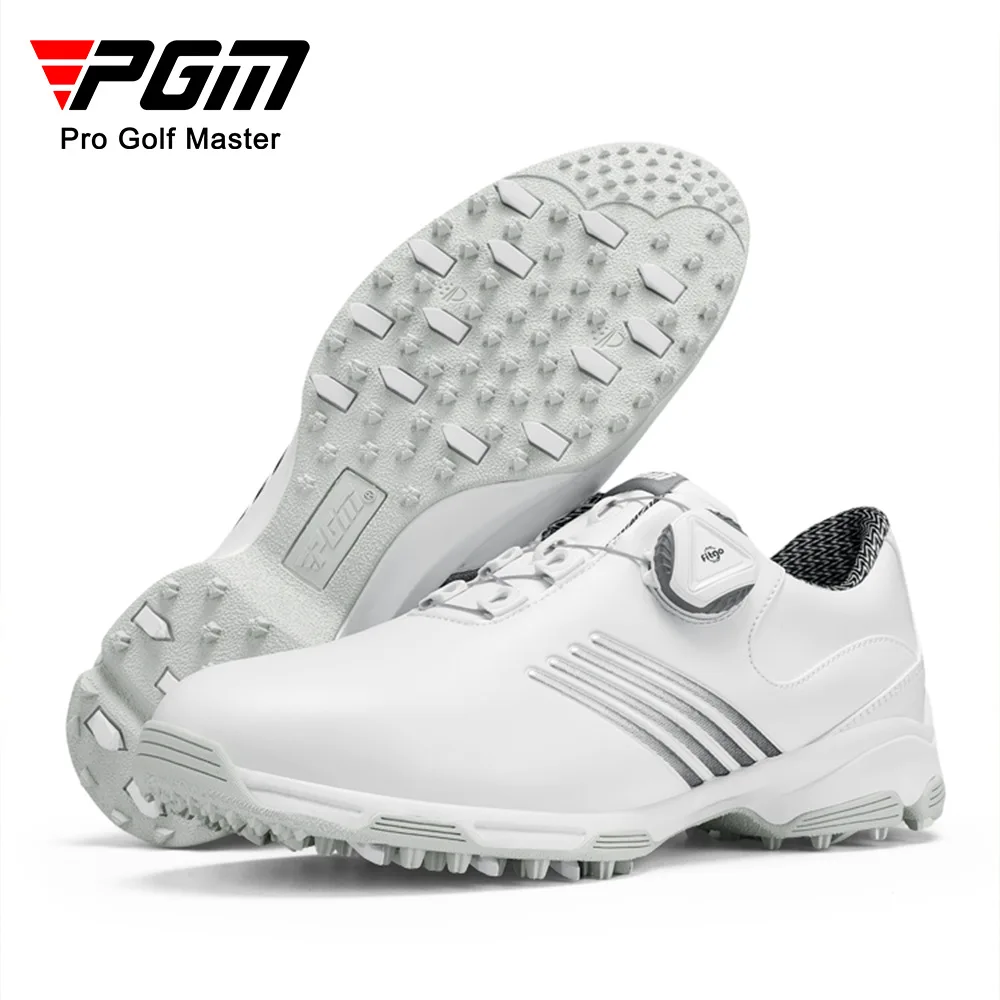 PGM Waterproof Golf Shoes Womens Shoes Lightweight Knob Buckle Shoelace Sneakers Ladies Breathable Non-Slip Trainers Shoes XZ162