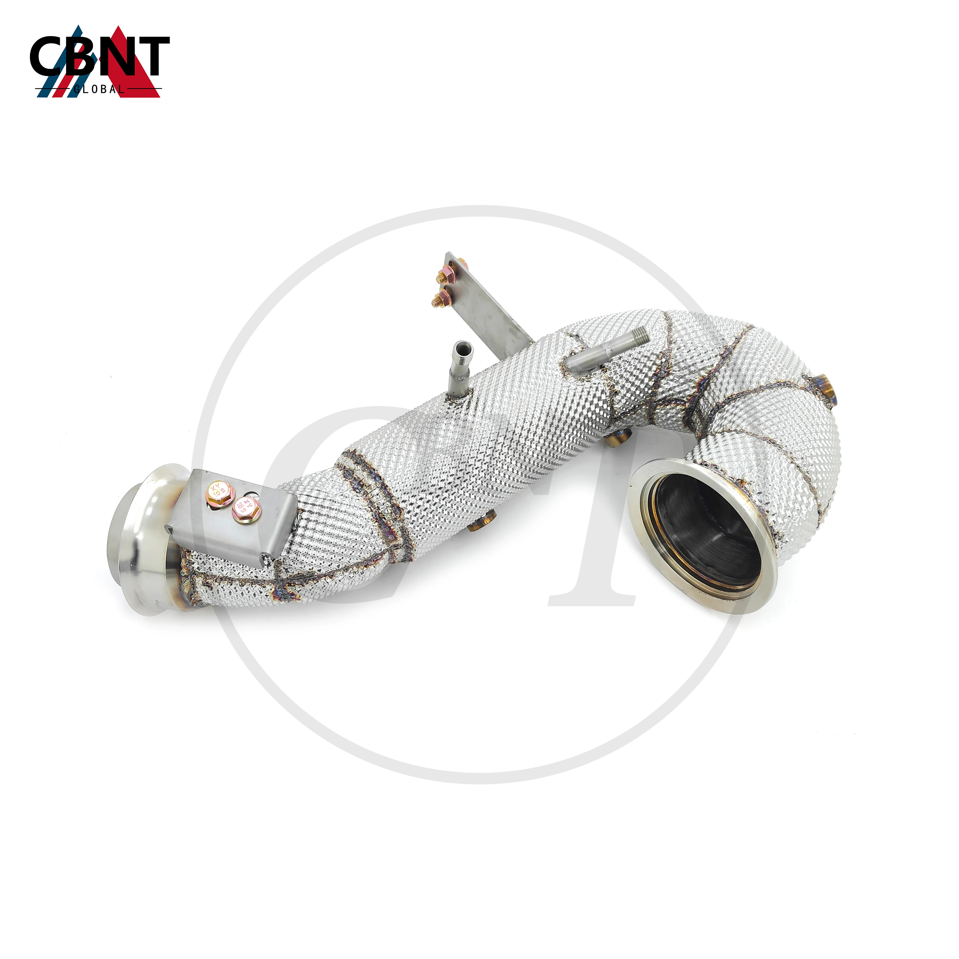 

CBNT Exhaust Header with Catalytic Converter for Mercedes Benz W206 C200 C260 C300 SS304 Stainless Steel Exhaust Downpipe