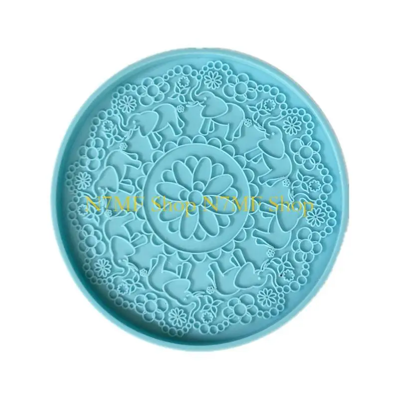 

N7MF Mandala Silicone Resin Tray Mold Epoxy Resin Mold Suitable for Diy Resin Casting