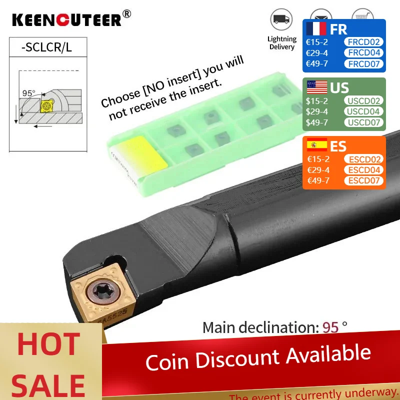 

S06K-SCLCR06 S08K-SCLCR06 S12M-SCLCR06 S16Q-SCLCR06 держатель внутреннего токарного инструмента CCMT карбидная вставка для токарного станка набор режущих инструментов для токарного станка обработка металла