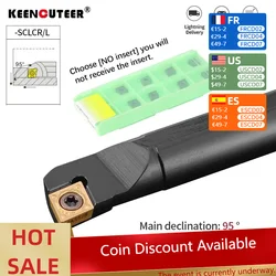 S06K-SCLCR06 S08K-SCLCR06 S12M-SCLCR06 S16Q-SCLCR06 Internal Turning Tool Holder CCMT Carbide Inserts Lathe Cutting Tools Set