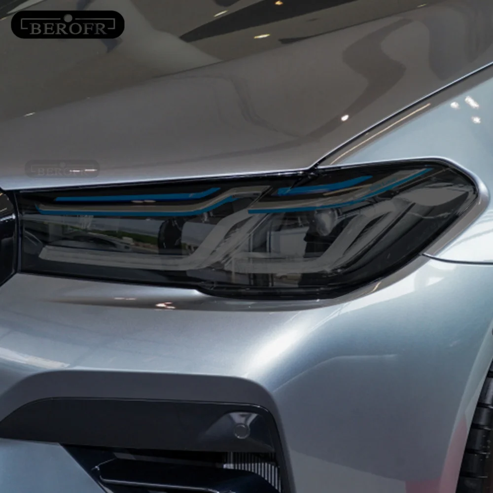

For BMW M5 F90 Facelift 2020-On Car Headlight Tint Black Protective Film Transparent TPU Protection Sticker Accessories 2 Pcs