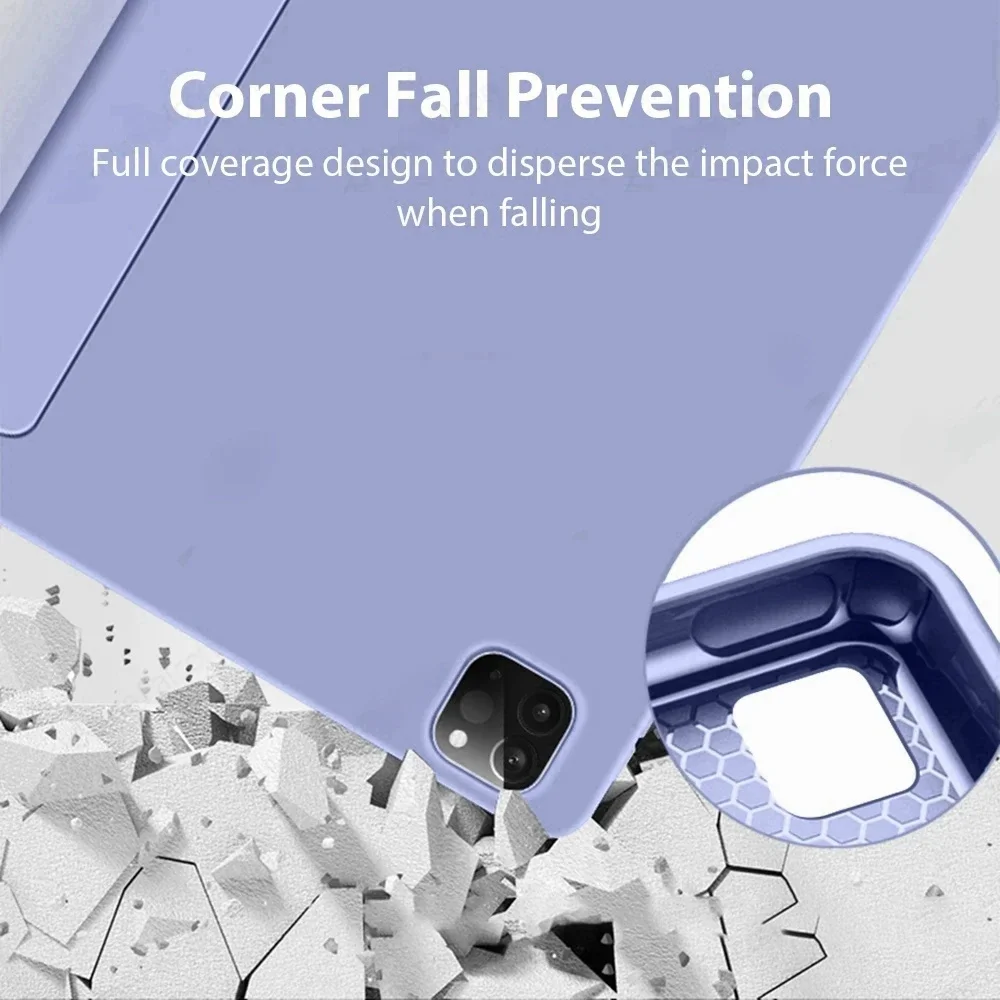 حافظة كمبيوتر لوحي رسمية من السيليكون السائل لهاتف أبل آي باد A16 حافظة كمبيوتر لوحي ذكي قابل للطي حافظة آيباد 11th الجيل 11 بوصة 2025 #6