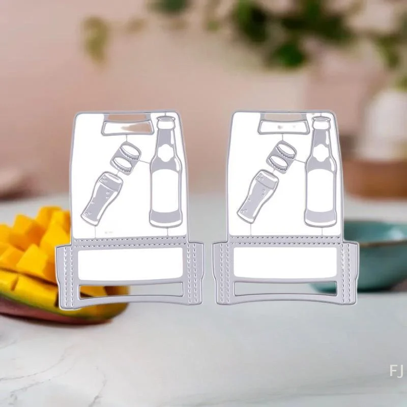 

1/2Pcs Metal Stencils Cutting Dies for DIY Craft Beer Bottle Basket, Scrapbooking Photo Album Decor Molds