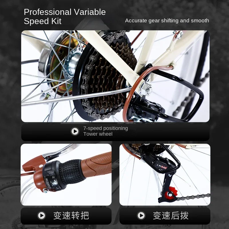 New lady commuter bicycle permanent brand variable speed retro adult work  carbon road bike