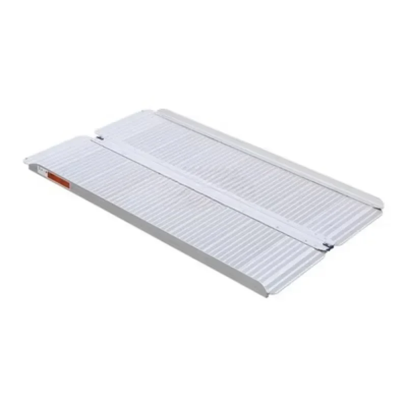 Barrier-free ramp aluminum alloy channel flat cart loading moving folding upper step pad slope plate