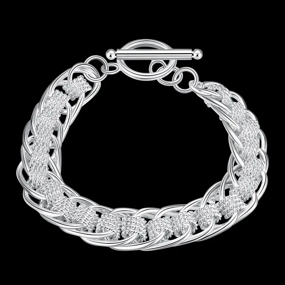 925 Sterling Silber Armbänder Feine Trendkette für Damen und Herren Hochzeitsgeschenke Hochwertige Modeschmuckstücke 20cm – Detail 4