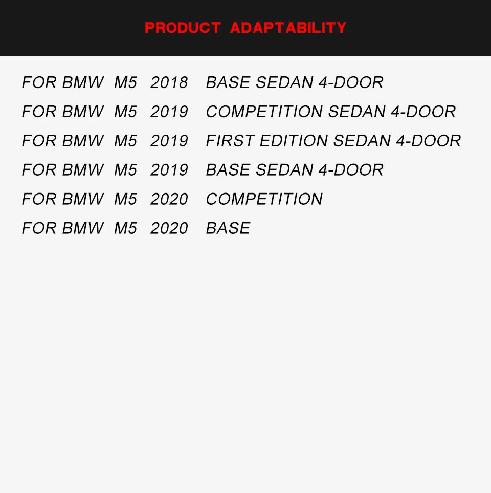 Universal Carbon Fiber Rear Diffuser Body Part forBMW 5Series F90 M5 2018-2020 Condition New