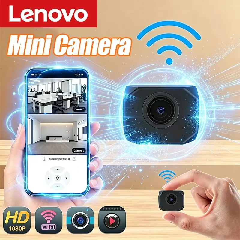 Lenovo 8K Mini Security Camera High Definition Surveillance with Full Color Night Vision Waterproof WiFi Motion Monitoring 2026