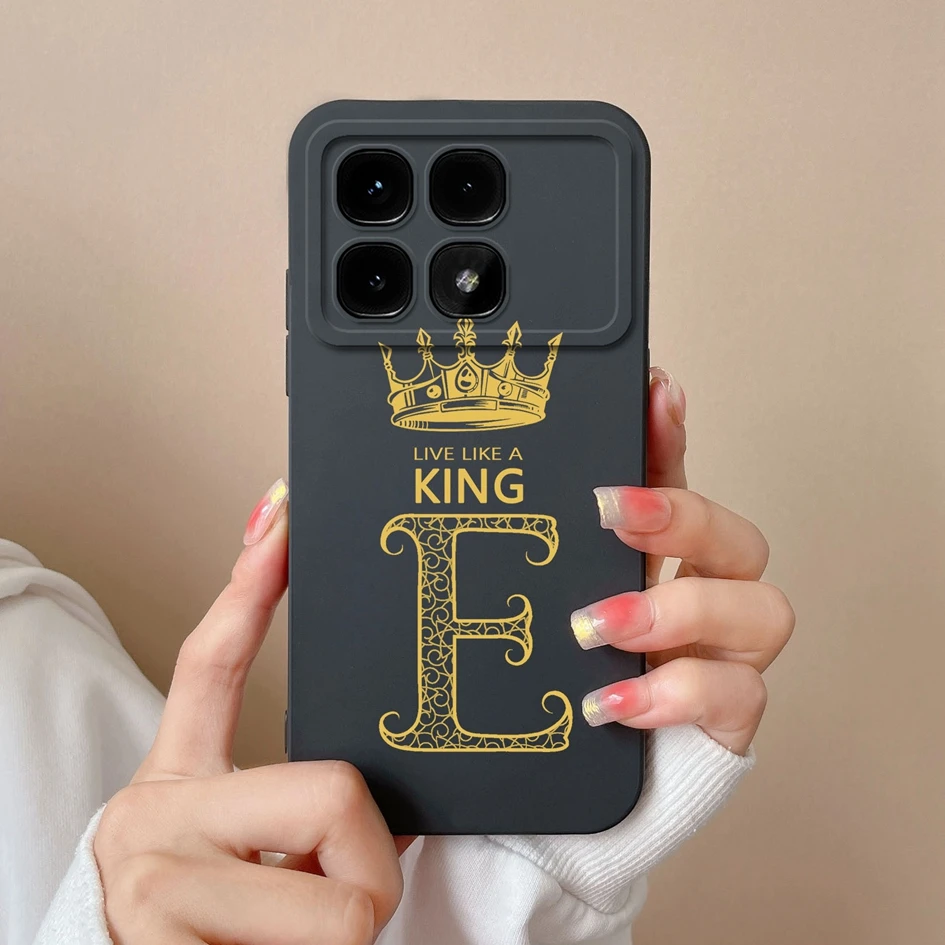 Luxury 26 Letters Couples Case For Xiaomi Redmi K70 Ultra 6.67 inches K70ultra Shell Cover Anti Drop Silicone Soft Bumper Fundas