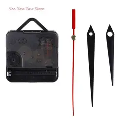 1Set DIY Hour/minute Hand Clock Silent Wall Clock Quartz Movement Black Red Alarm Clocks High Quality