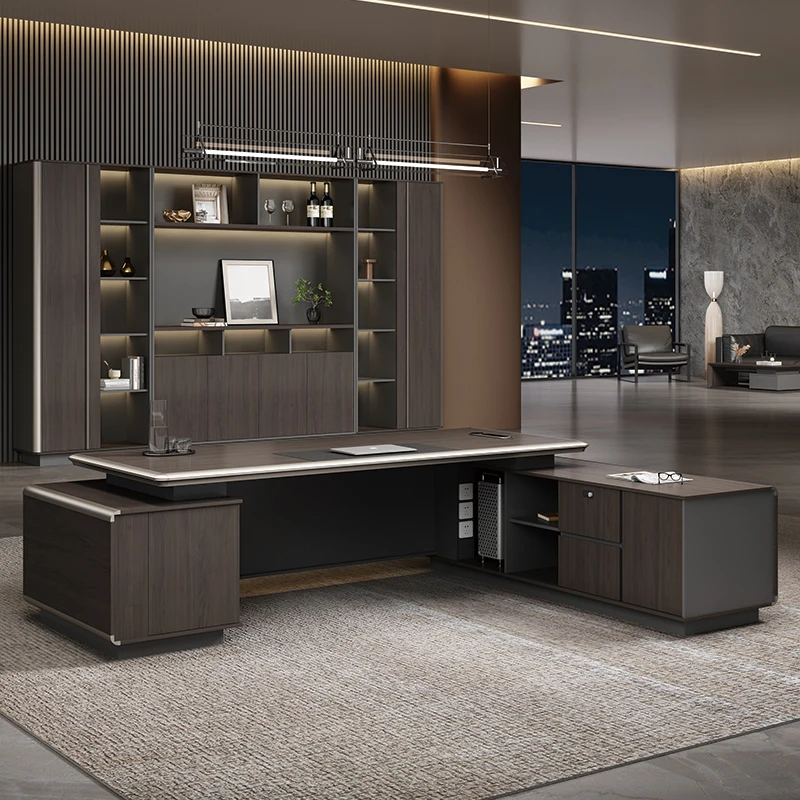 High Capacity Manager Executive Desk Spacious Boss Work Table Modern Commercial Office Furniture For Large Executive Office