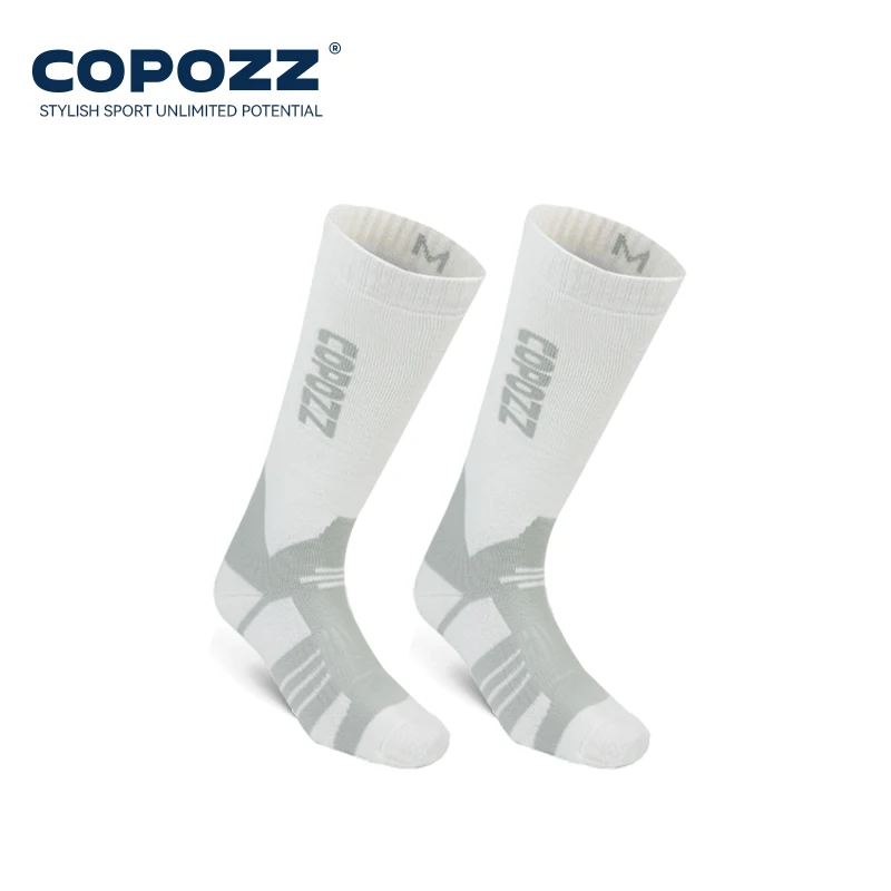 COPOZZ Winter Männer Frauen Thermische Ski Socken Warme Wolle Radfahren Fußball Snowboard Socken Verdickte Hohe Röhre Feuchtigkeit Absorption Socken