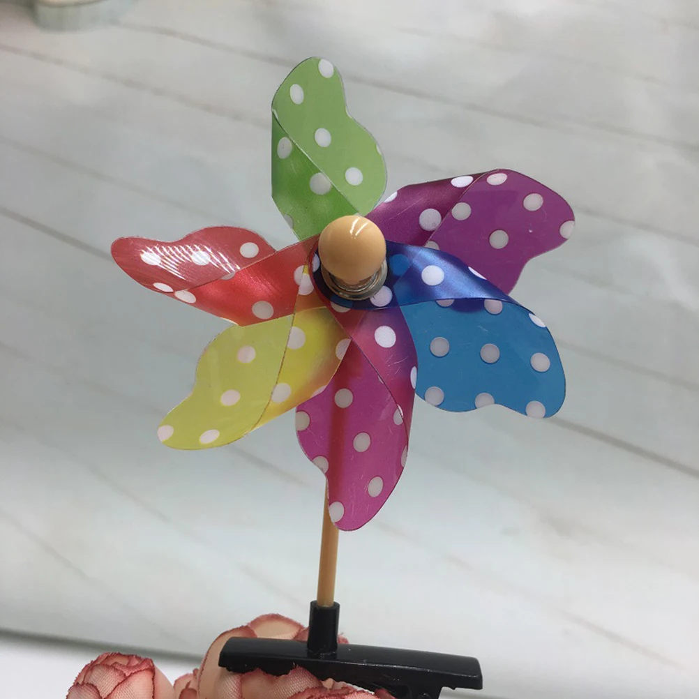 

10pcs Windmills Hairpin for Kids Girls Colorful Hair Clips Creative Party Cosplay Halloween Christmas Decoration Gift