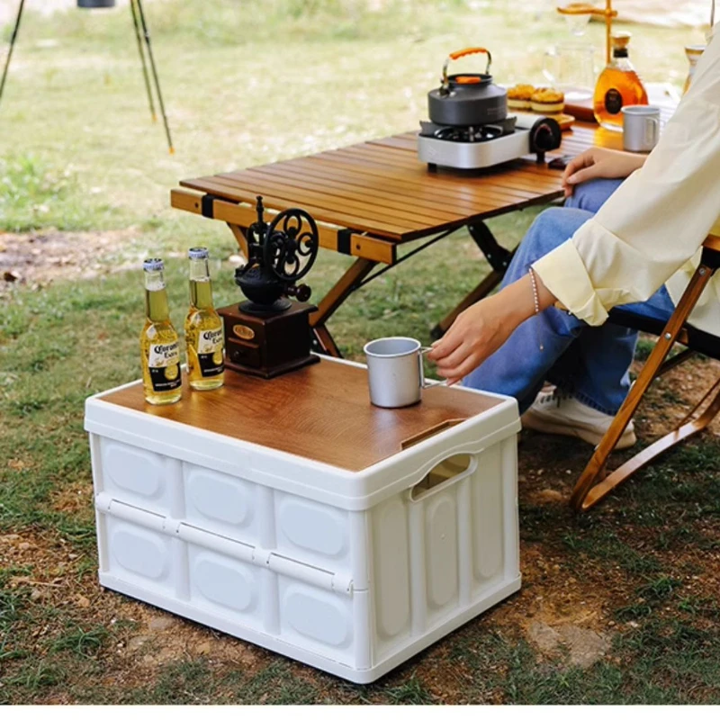 

Outdoor Camping Tables Chairs Car Folding Storage Box Portable Picnic Small Foldable Table Equipment Supplies Complete Set